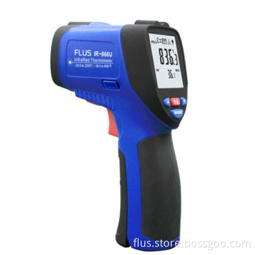USB Thermometer with High Temperature and Adjustable Emissivity, 50:1